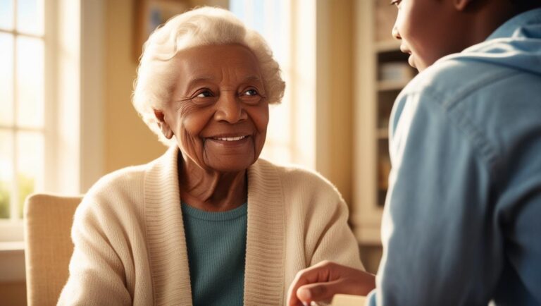 Asking a senior citizen questions